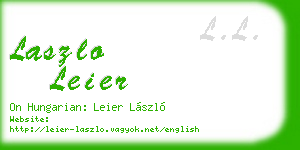 laszlo leier business card