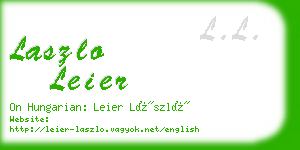 laszlo leier business card